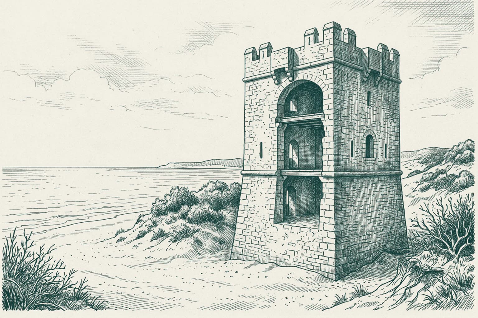 Torre Ladrones defensive architecture