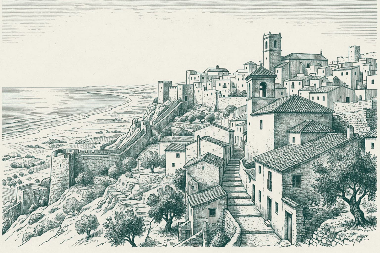 The fortified heights of Vejer