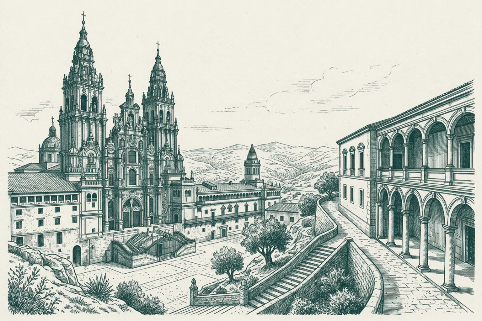 Santiago de Compostela, La Coruña — A Coruña, La Coruña
