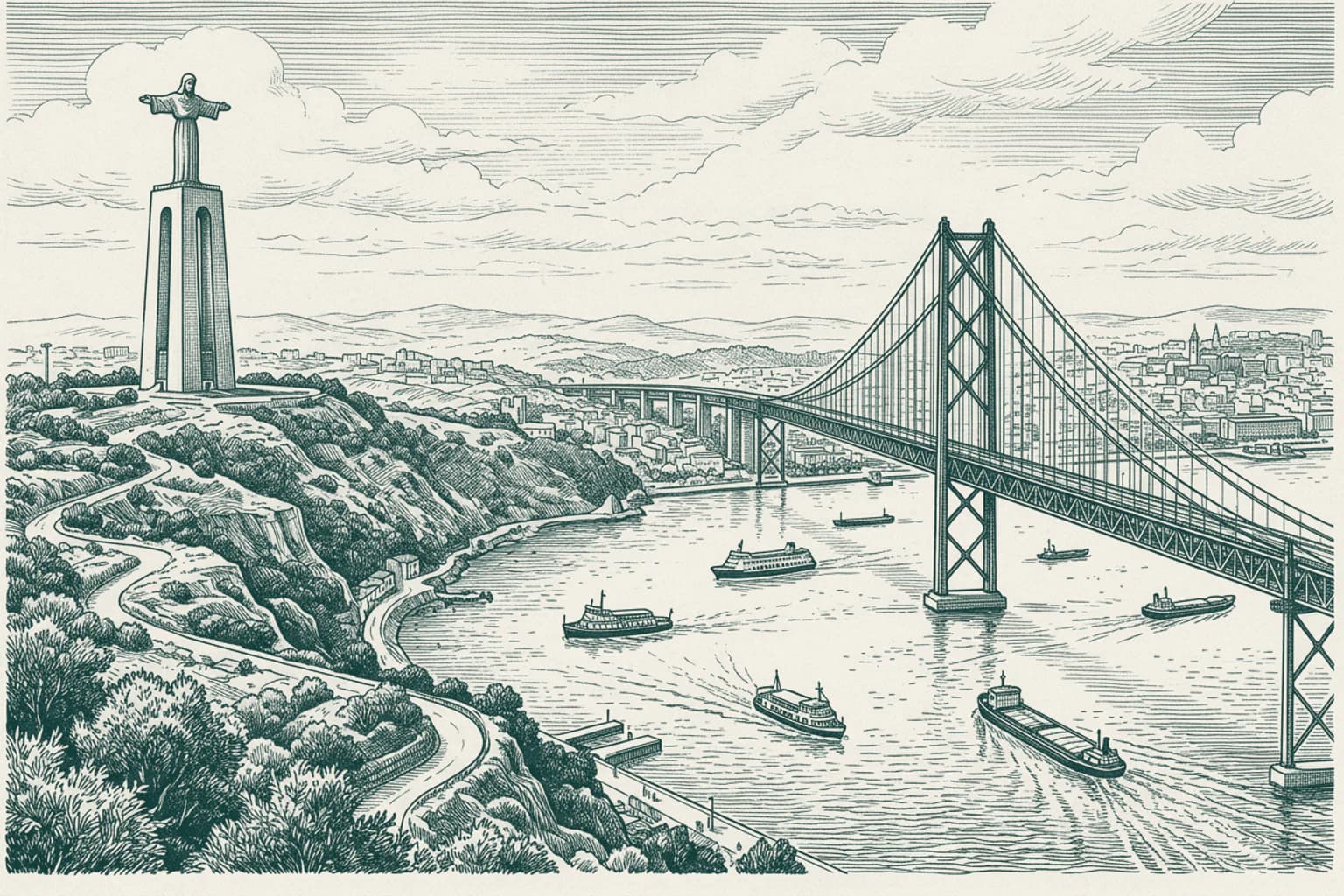 The Tagus River Crossing
